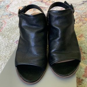 Franco Sarto Black Humour Slingback Sandal Size 7.5